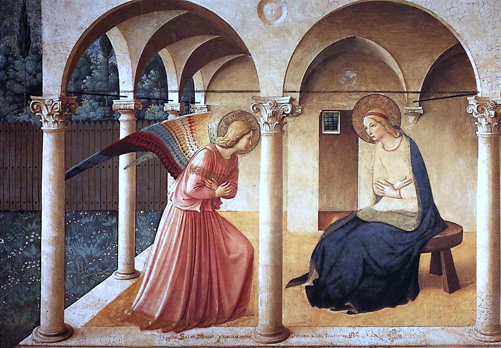 �Verk�ndigung Mariae� von Fra Angelico, Fresco im
Dominikanerkonvent San Marco in Florenz, geschaffen 1440-1445
�WIKIMEDIA, gemeinfrei